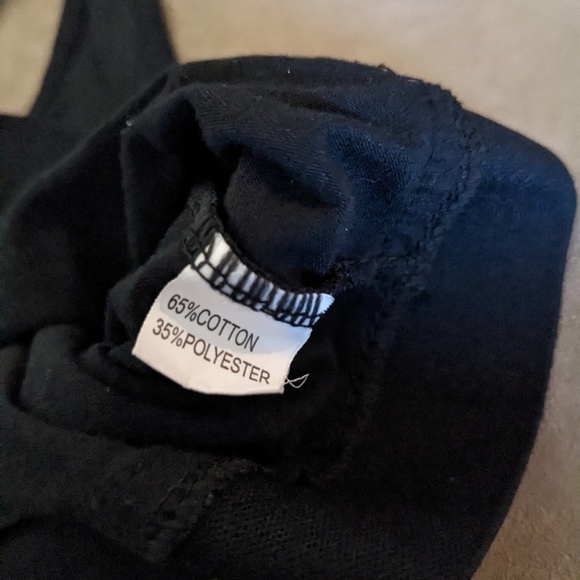 Black Cotton Sports Bra - Picture 3 of 3